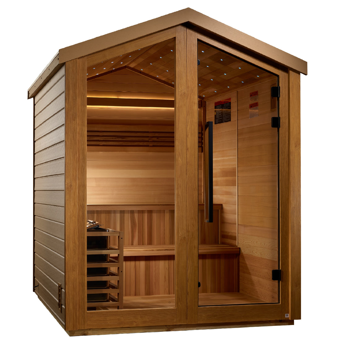 Golden Designs Kaarina 2-Person Outdoor Traditional Steam Sauna, Canadian Red Cedar