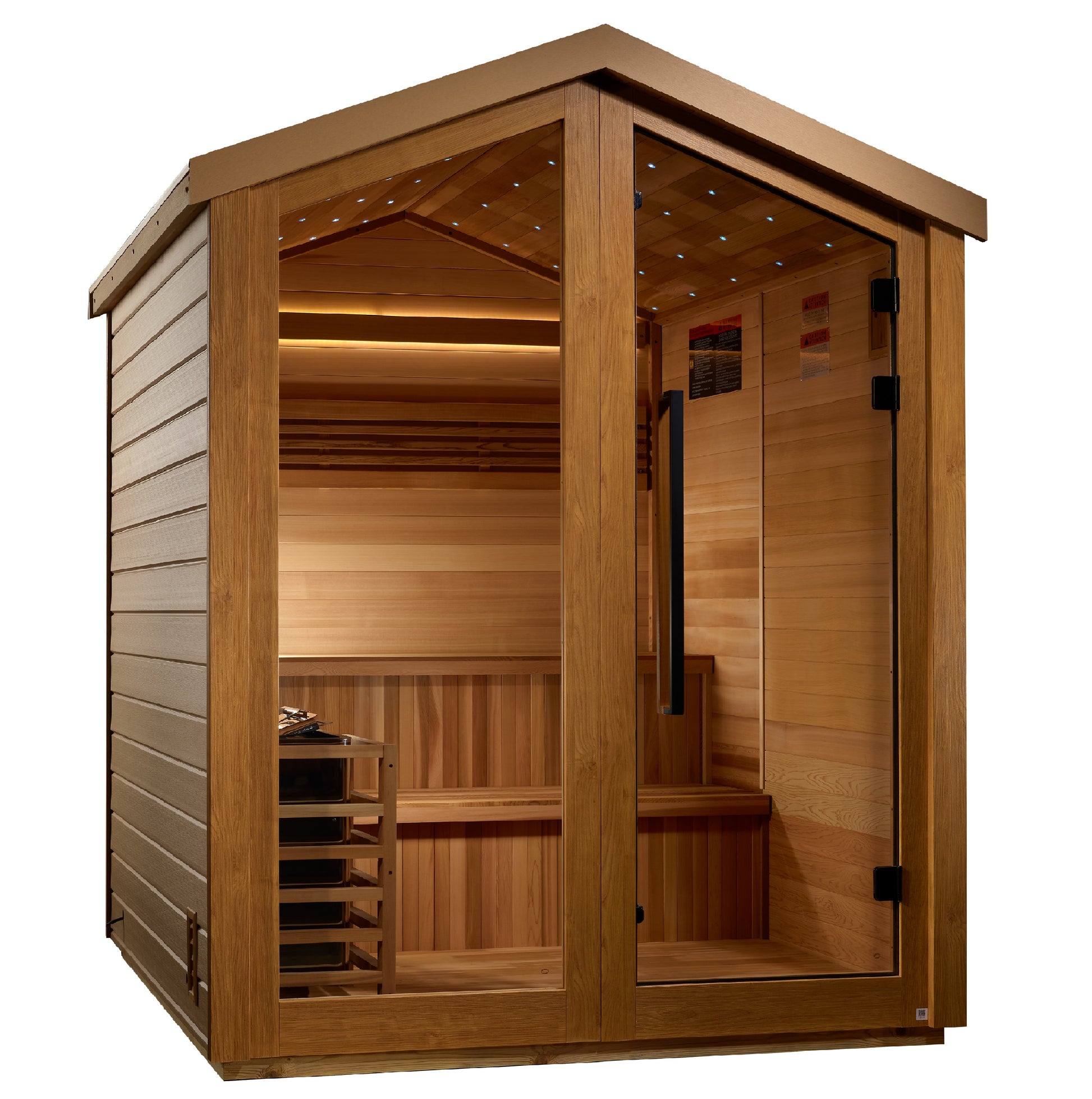 Golden Designs Kaarina 2-Person Outdoor Traditional Steam Sauna, Canadian Red Cedar
