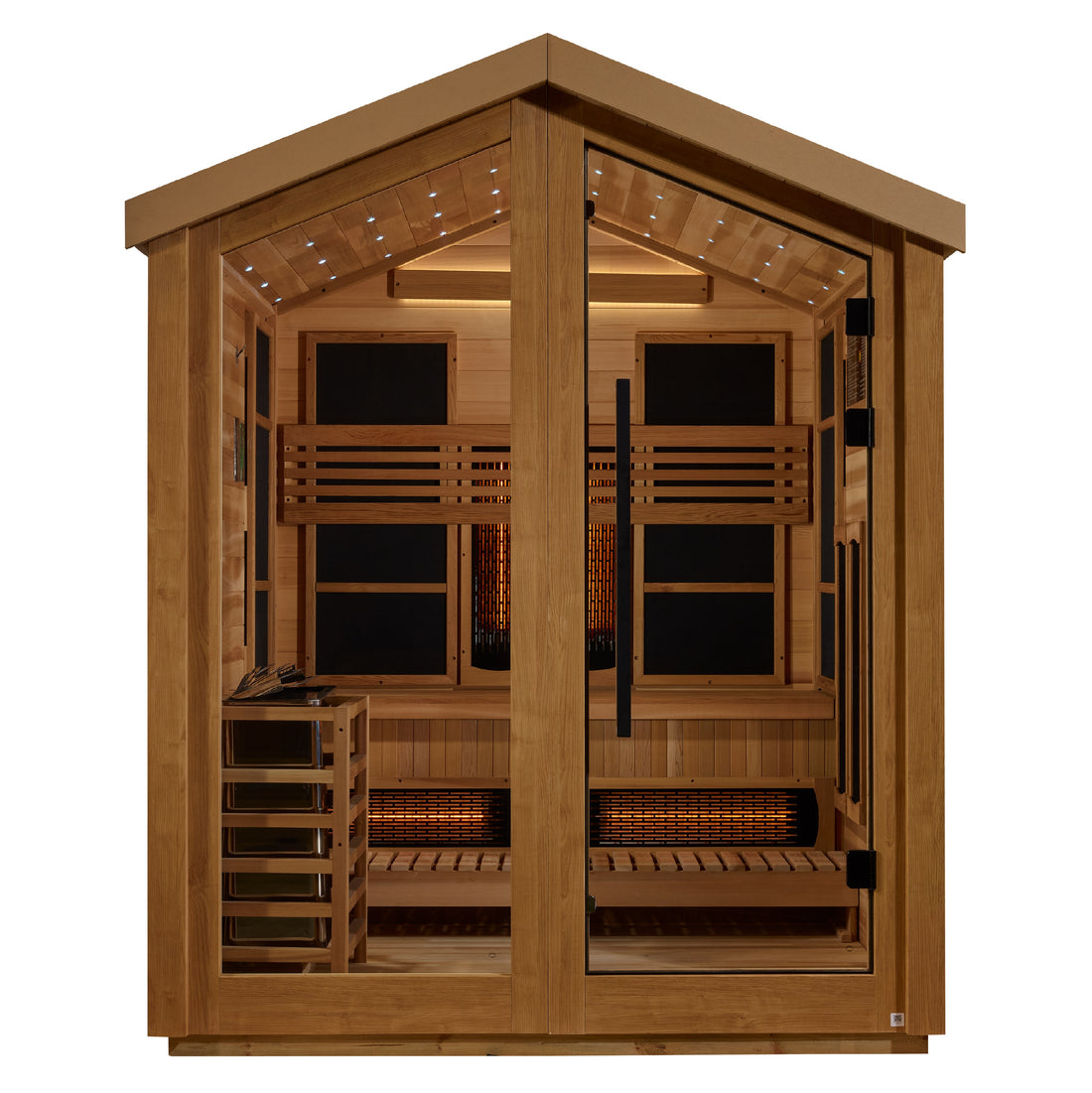 Golden Designs Loviisa 4-Person Outdoor Traditional Steam Sauna, Canadian Red Cedar