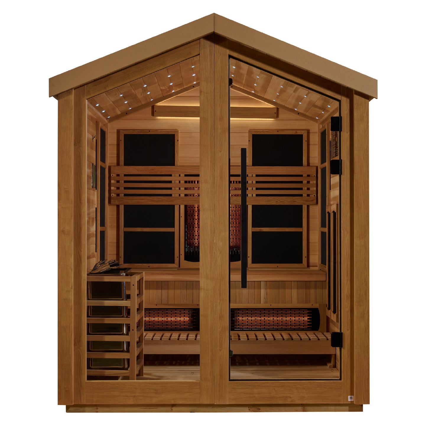 Golden Designs Loviisa 4-Person Outdoor Traditional Steam Sauna, Canadian Red Cedar