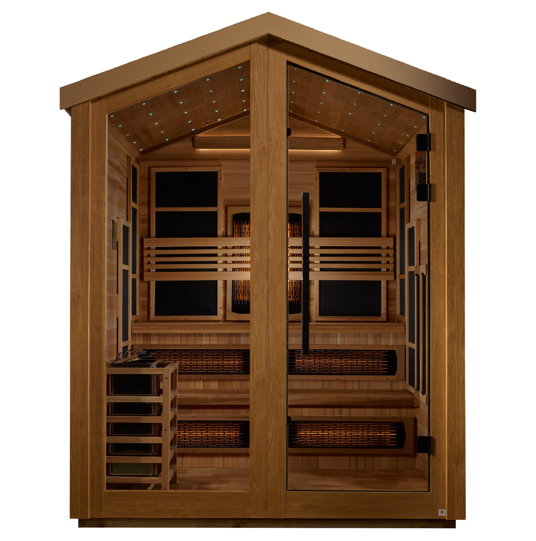 Golden Designs Kaskinen 6-Person Outdoor Traditional Steam Sauna, Canadian Red Cedar