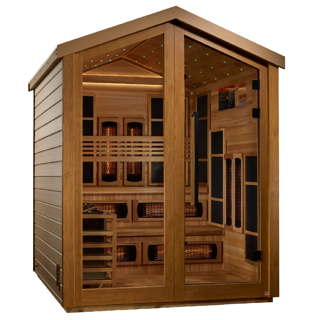 Golden Designs Kaskinen 6-Person Outdoor Traditional Steam Sauna, Canadian Red Cedar