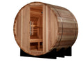 Golden Designs St. Moritz 4-Person Outdoor Barrel Sauna, Canadian Red Cedar