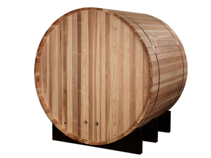 Golden Designs St. Moritz 4-Person Outdoor Barrel Sauna, Canadian Red Cedar