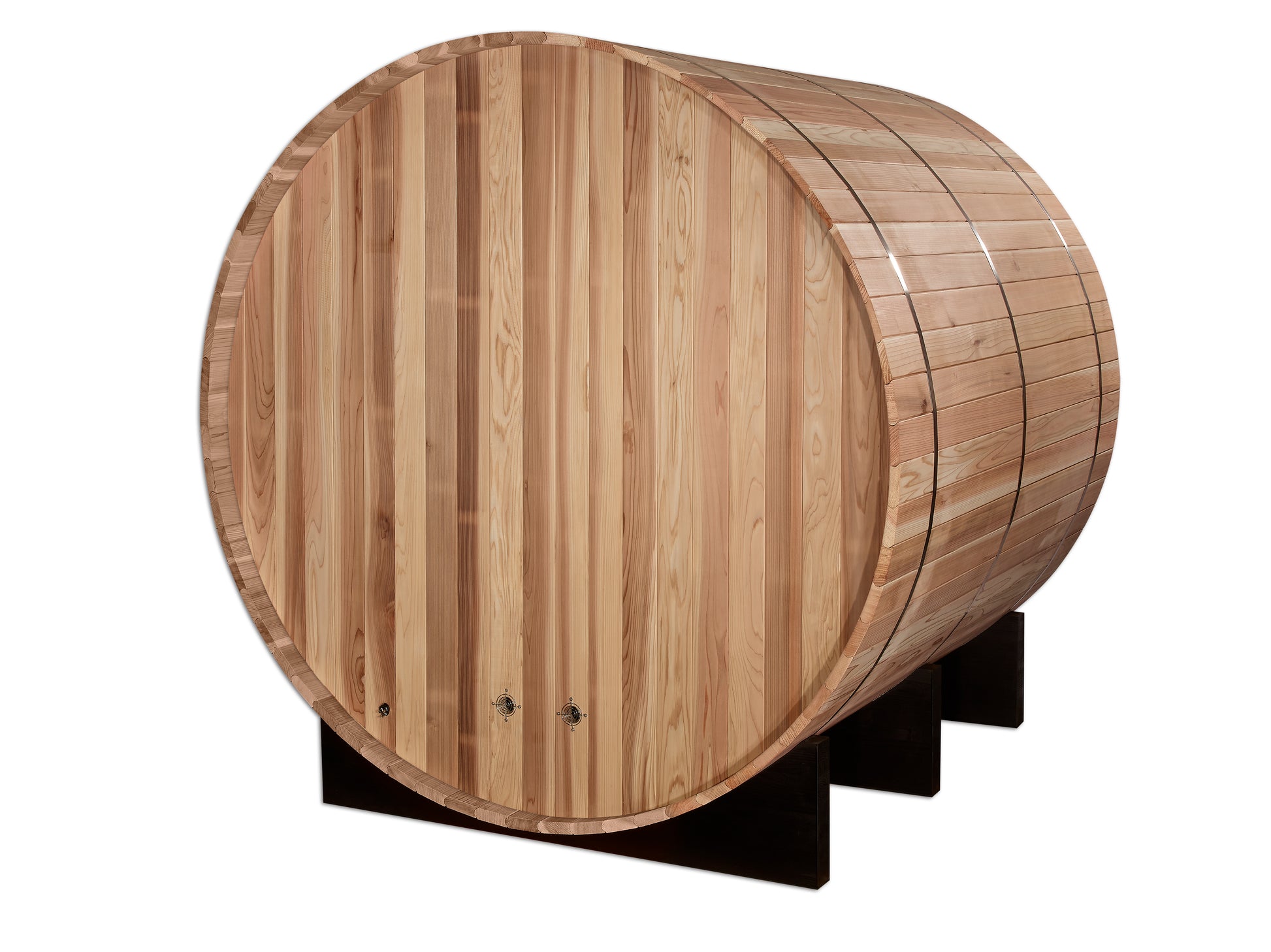 Golden Designs Arosa 5-Person Outdoor Barrel Sauna, Canadian Red Cedar