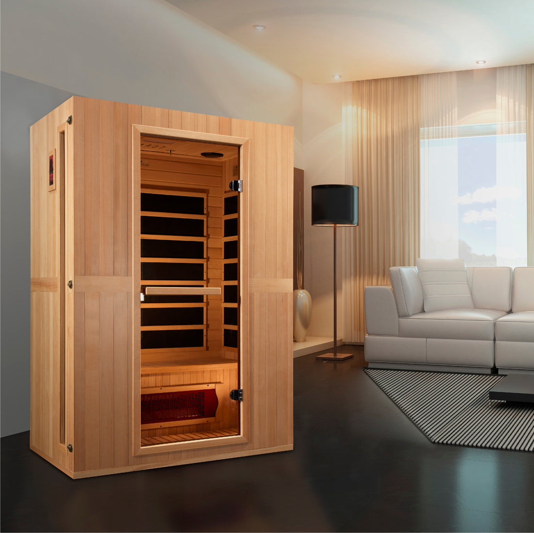 Maxxus "Serenity" 2-Person Dual Tech Low EMF FAR Infrared Sauna