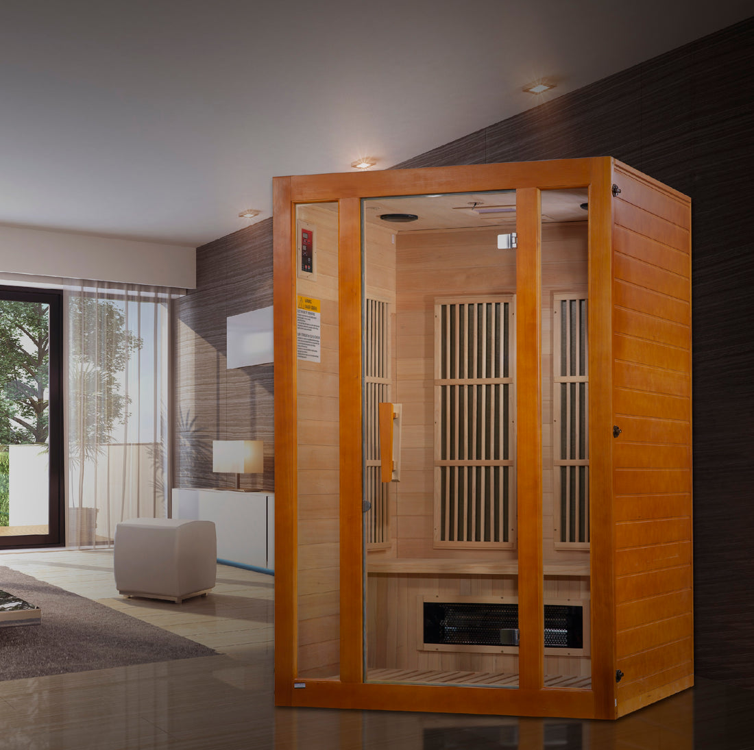 Maxxus Aspen 2-Person Far-Infrared Sauna, Canadian Hemlock