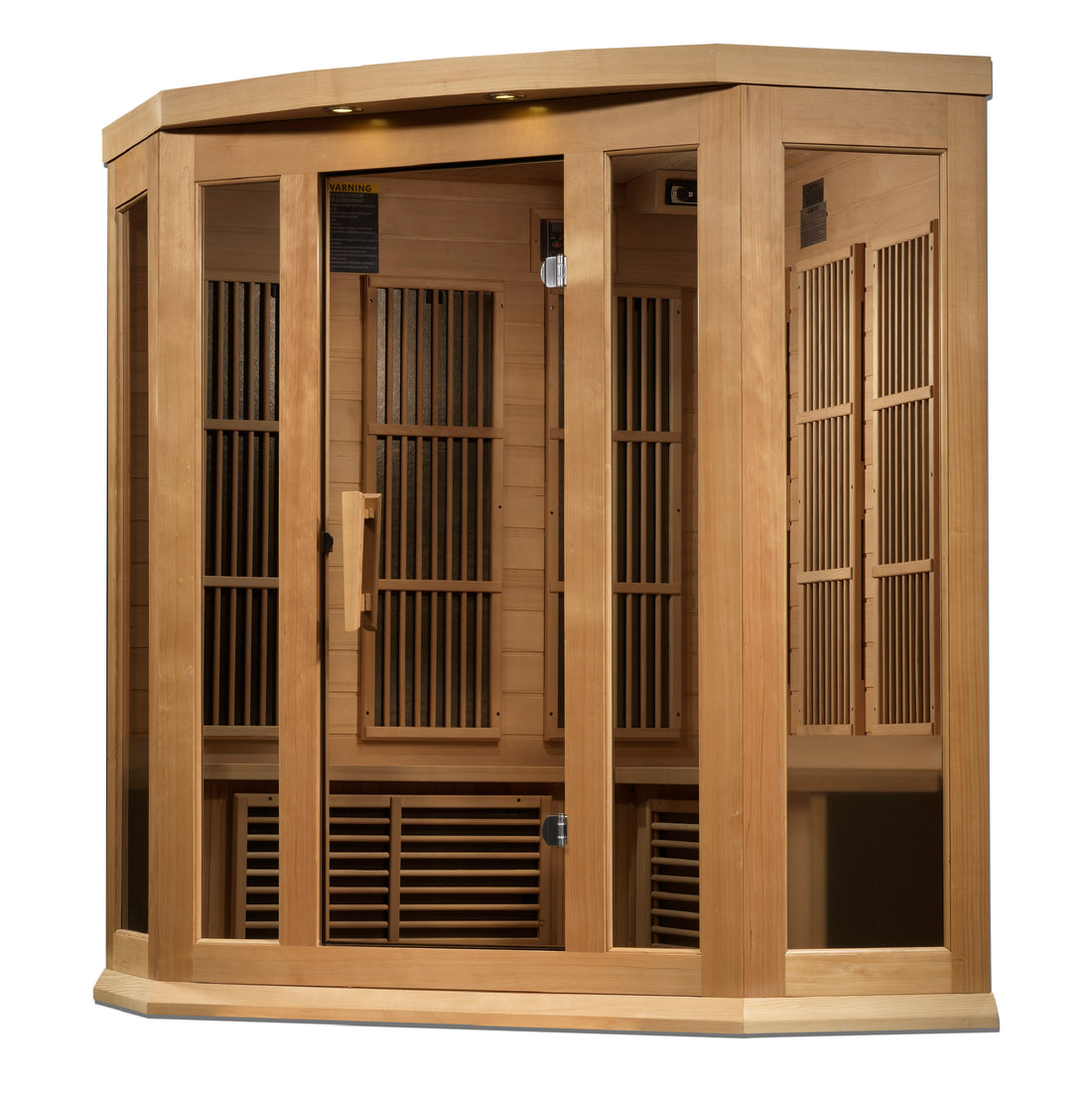 Maxxus K356 3-Person Corner Sauna - Hemlock Near-Zero EMF