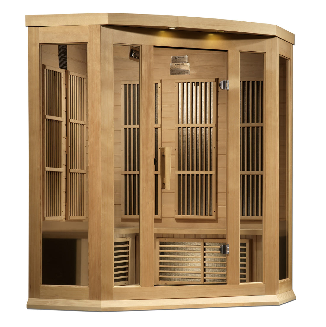 Maxxus K356 Near-Zero EMF Corner Sauna - Front View