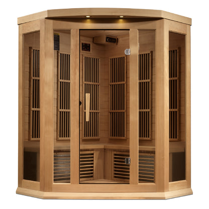 Maxxus K356 Near-Zero EMF Corner Sauna - Interior View