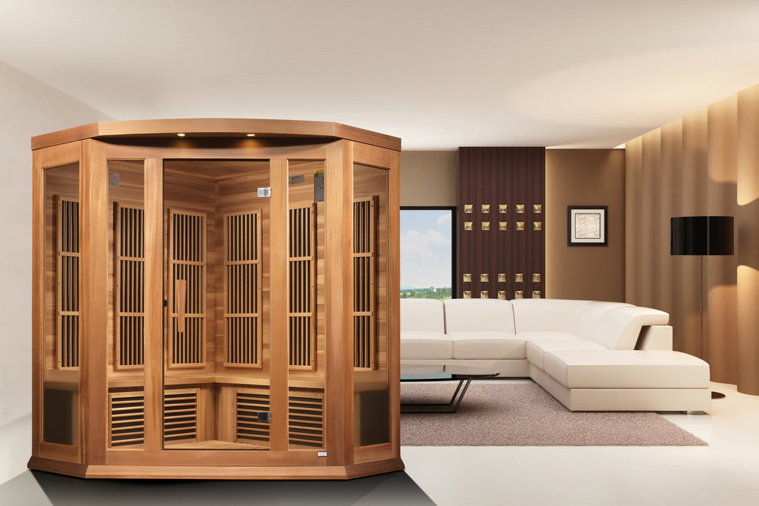 Maxxus K356 Cedar Corner Sauna - Lifestyle