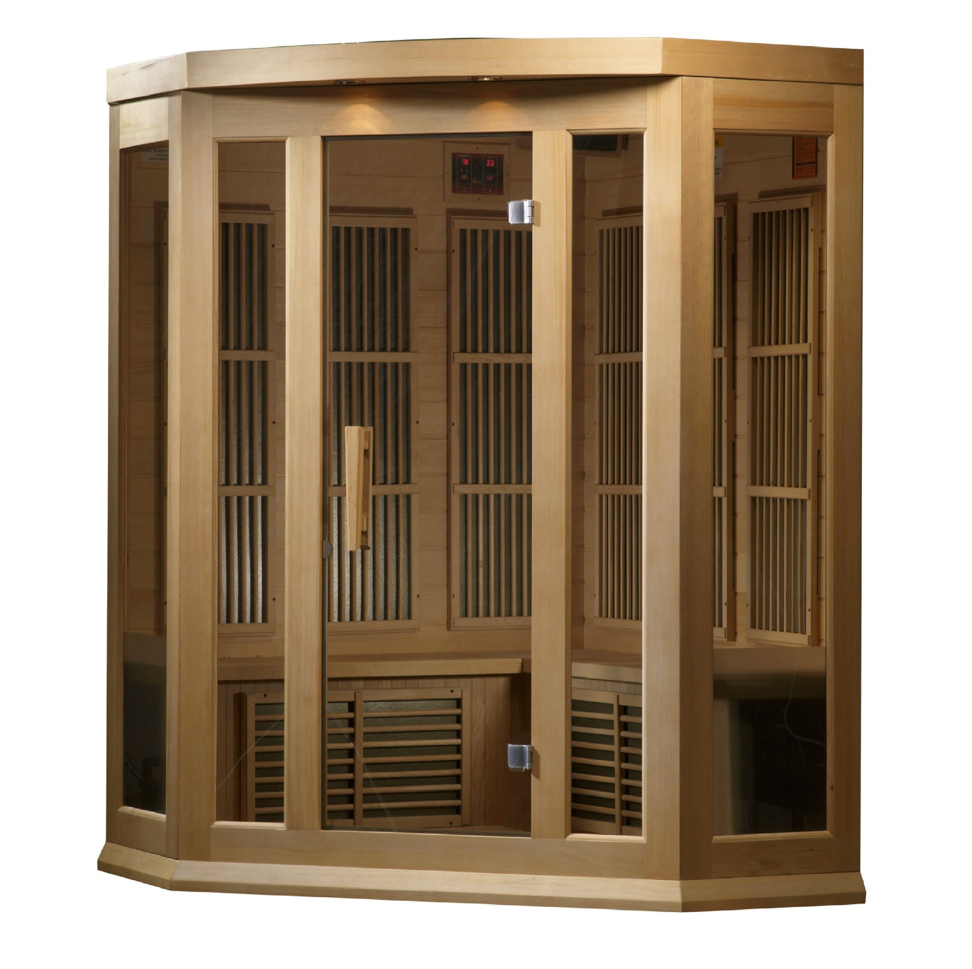 Maxxus K356 Corner Sauna Hemlock - Side View