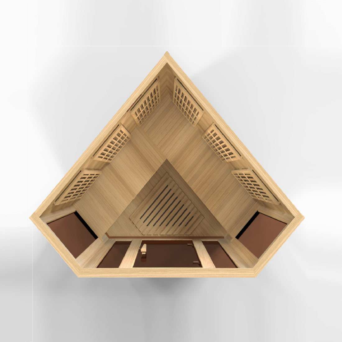 Maxxus K356 Corner Sauna Hemlock - Angle View