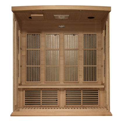 Maxxus K406 3-Person Near-Zero EMF Far-Infrared Sauna, Canadian Hemlock