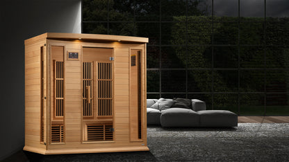 Maxxus K406 3-Person Near-Zero EMF Far-Infrared Sauna, Canadian Hemlock