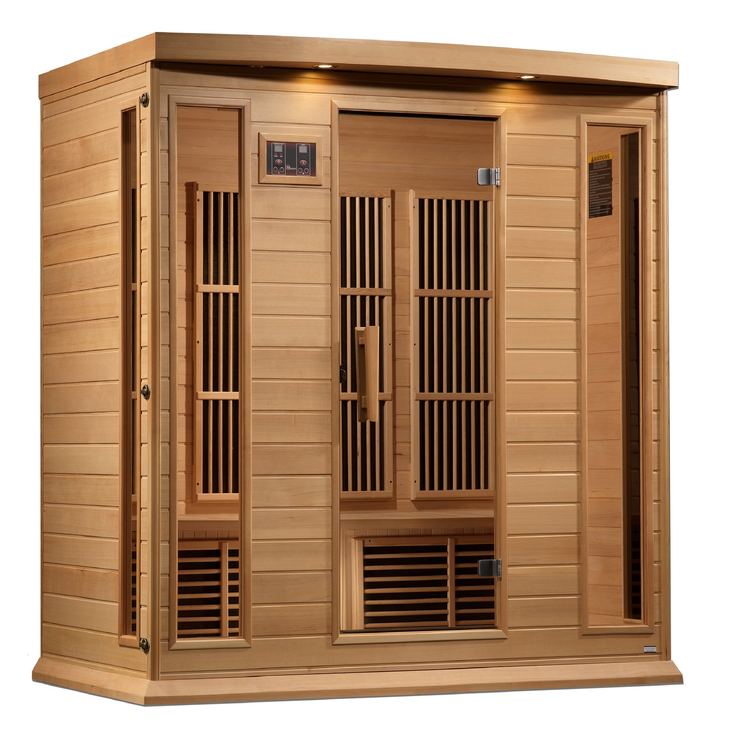 Maxxus K406 3-Person Near-Zero EMF Far-Infrared Sauna, Canadian Hemlock