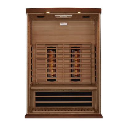 Maxxus M206 2-Person Full-Spectrum Near-Zero EMF Infrared Sauna, Canadian Red Cedar
