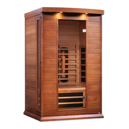 Maxxus M206 2-Person Full-Spectrum Near-Zero EMF Infrared Sauna, Canadian Red Cedar