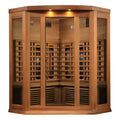 Maxxus Corner 3-Person Full-Spectrum Infrared Sauna, Canadian Red Cedar