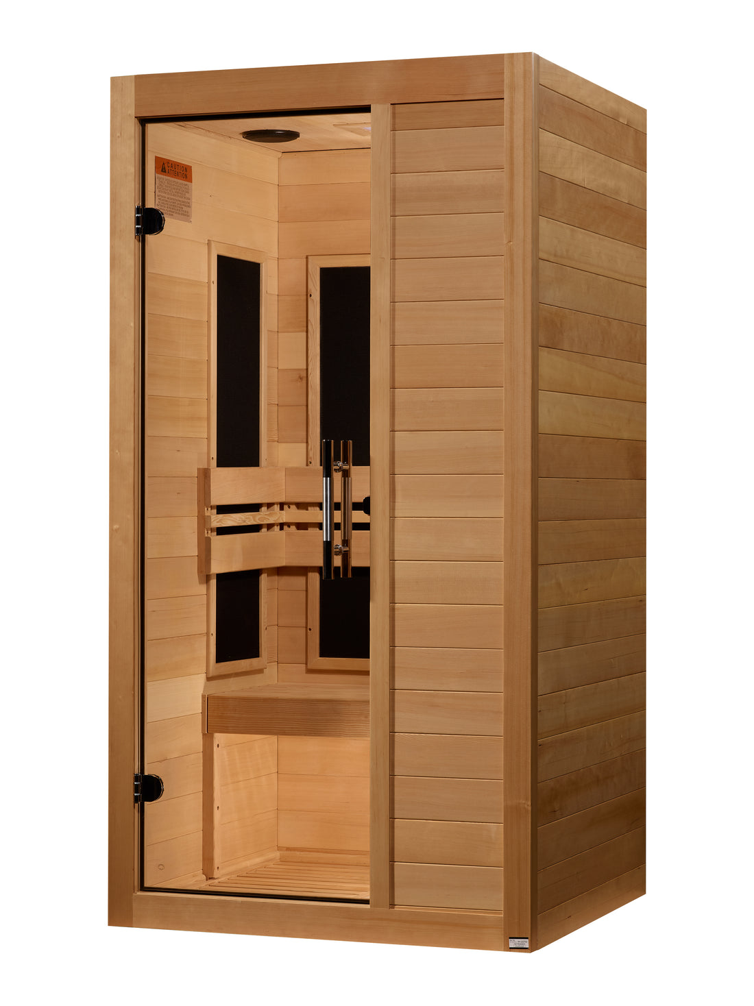Maxxus S106 1-Person Low-EMF Far-Infrared Sauna, Canadian Hemlock - Right Side
