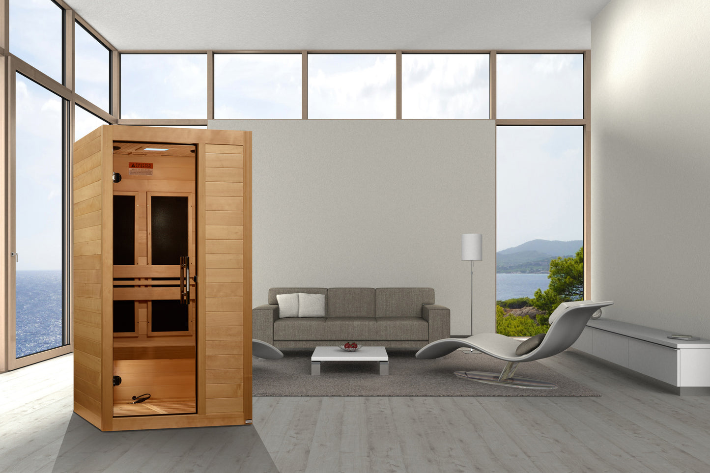 Maxxus S106 1-Person Low-EMF Far-Infrared Sauna, Canadian Hemlock