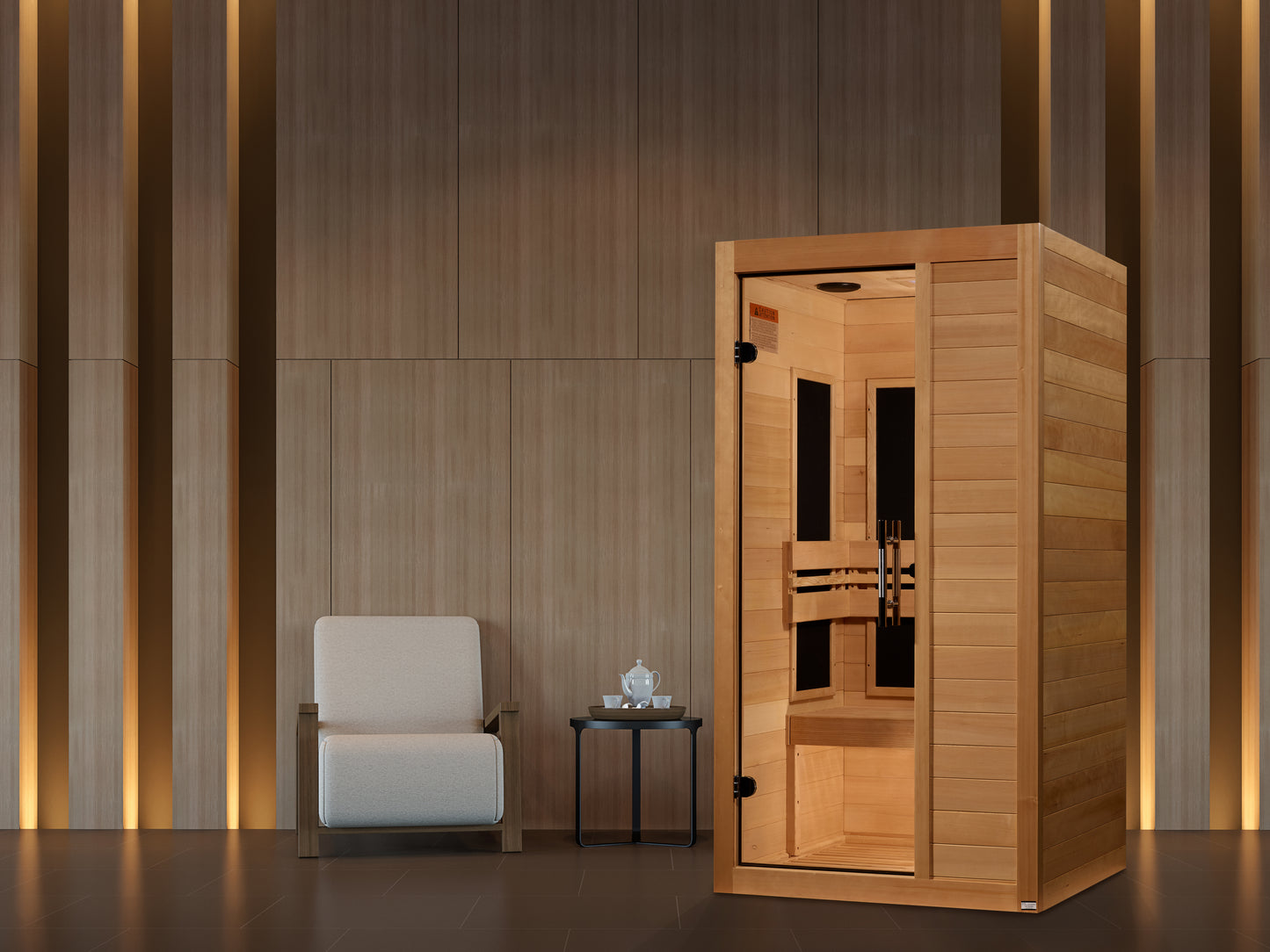 Maxxus S106 1-Person Low-EMF Far-Infrared Sauna, Canadian Hemlock