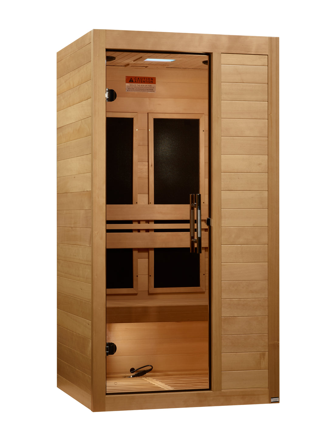 Maxxus S106 1-Person Low-EMF Far-Infrared Sauna, Canadian Hemlock - Left Side