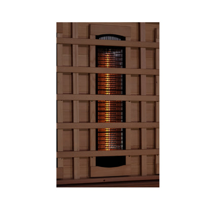 Golden Designs Reserve Edition 3-Person Full Spectrum Near Zero EMF Sauna with Himalayan Salt Bar