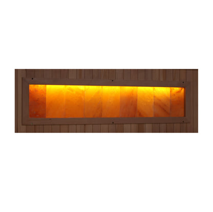 Golden Designs Reserve Edition 3-Person Full Spectrum Near Zero EMF Sauna with Himalayan Salt Bar