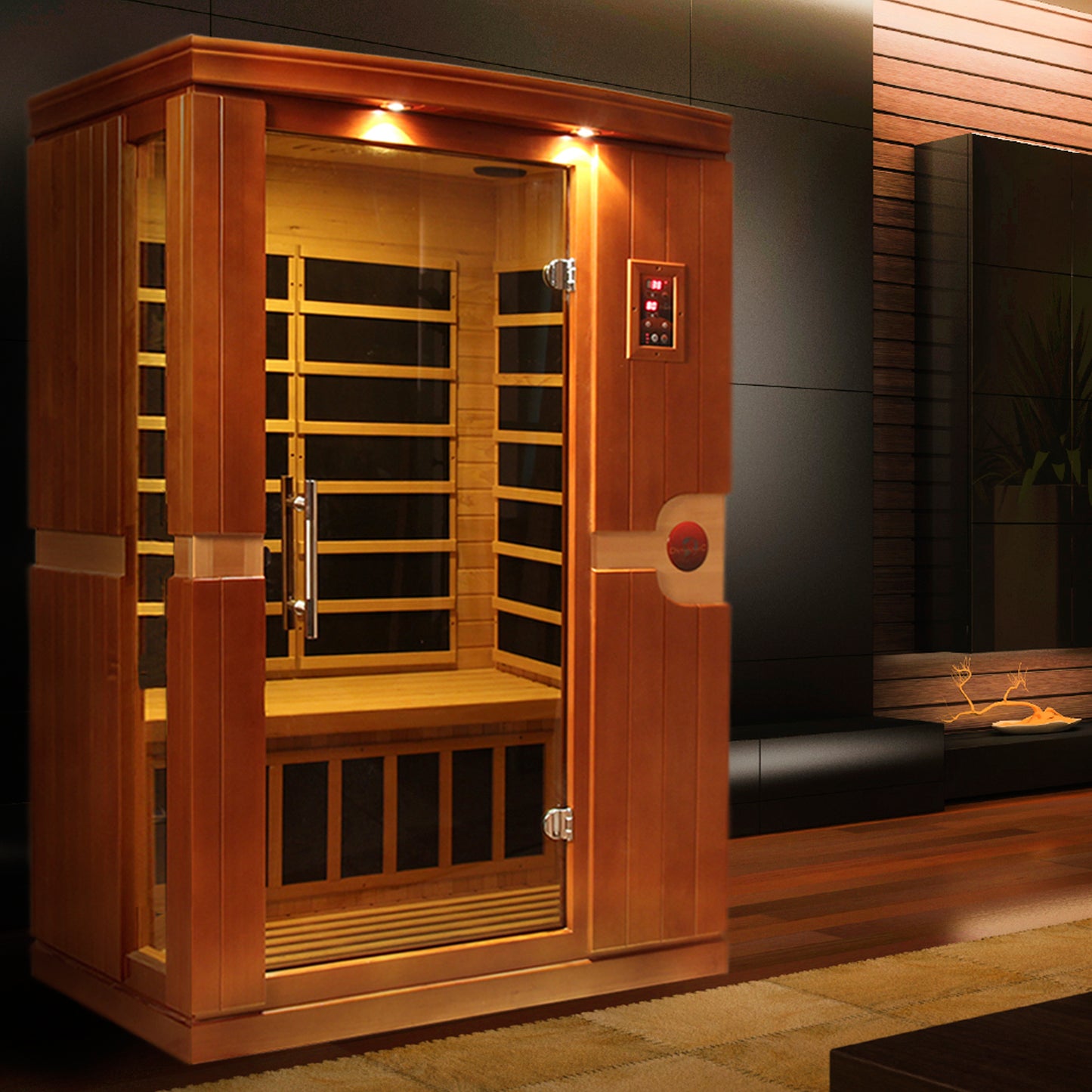 Dynamic Venice 2-Person Low-EMF Far-Infrared Sauna, Canadian Hemlock