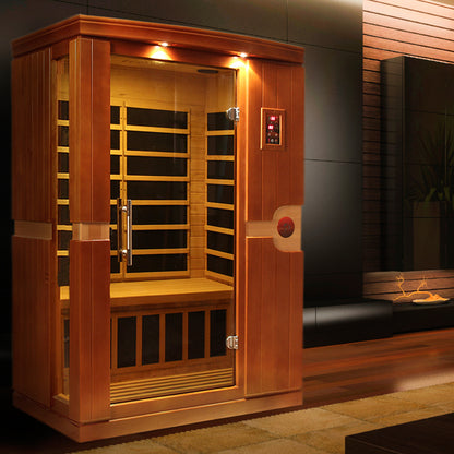 Dynamic Venice 2-Person Low-EMF Far-Infrared Sauna, Canadian Hemlock