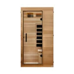 Dynamic Milan 1-Person Compact Infrared Sauna, Canadian Hemlock