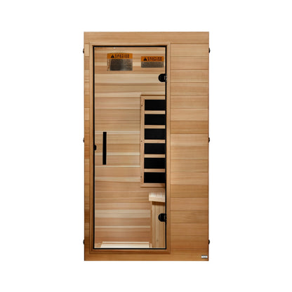 Dynamic Milan 1-Person Compact Infrared Sauna, Canadian Hemlock