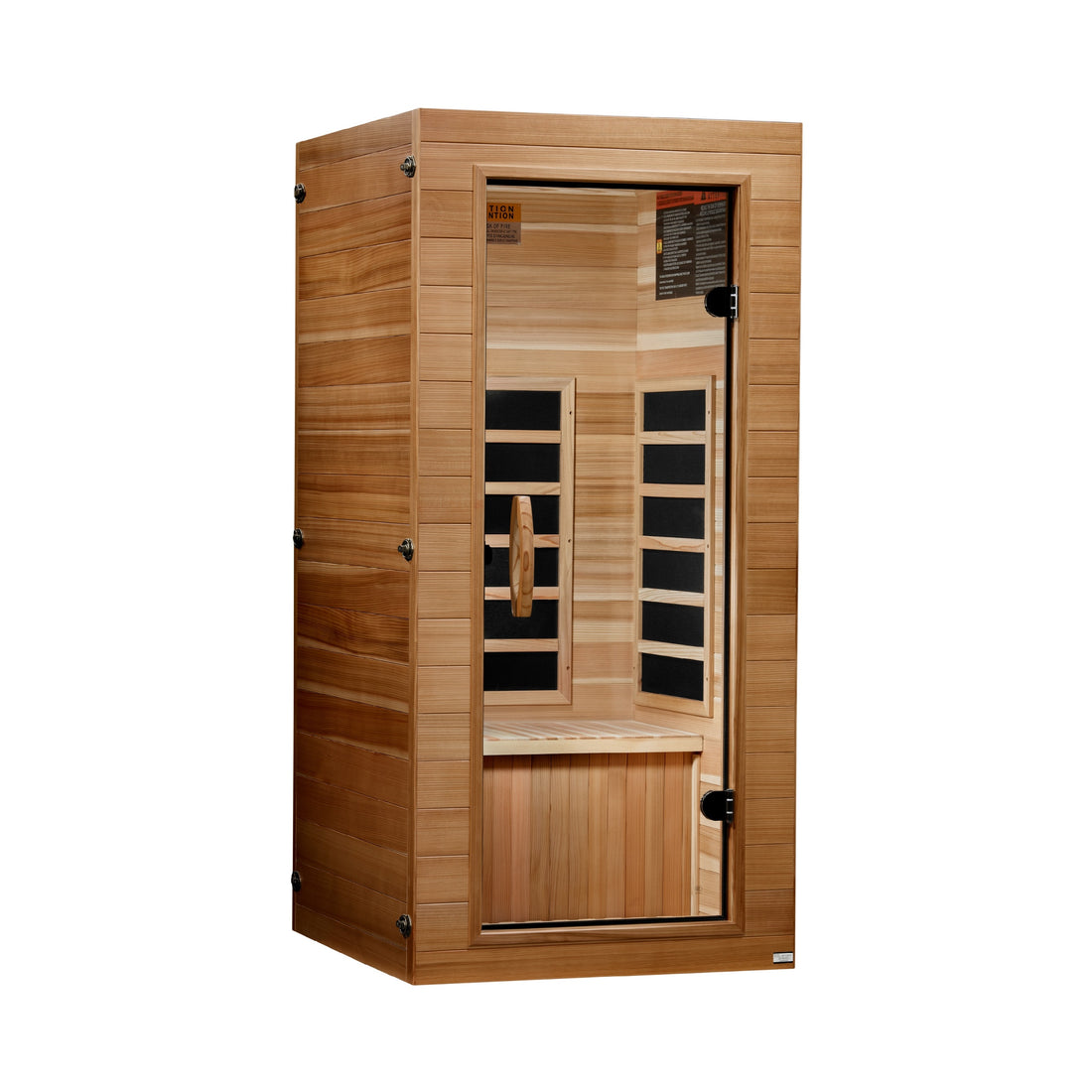 Dynamic Verona 1-Person Compact Infrared Sauna, Canadian Hemlock