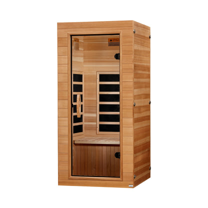 Dynamic Verona 1-Person Compact Infrared Sauna, Canadian Hemlock