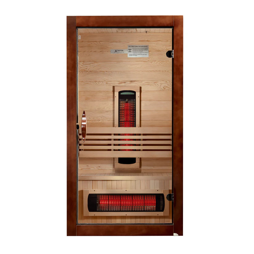 Dynamic Santorini 1-2 Person Full-Spectrum Infrared Sauna, Canadian Hemlock