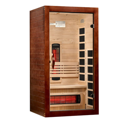 Dynamic Santorini 1-2 Person Full-Spectrum Infrared Sauna, Canadian Hemlock