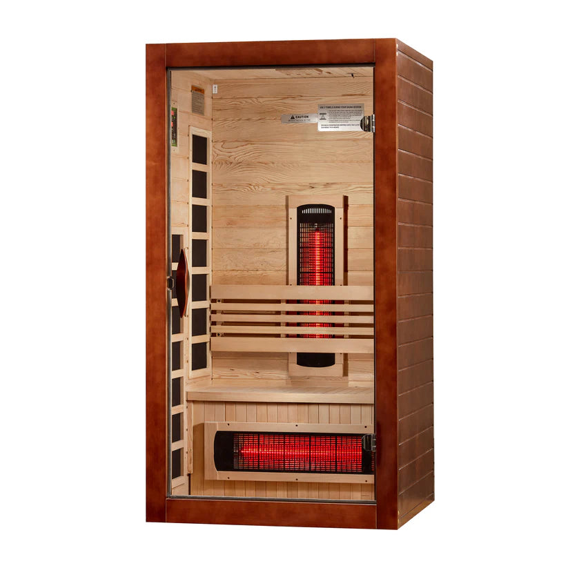 Dynamic Santorini 1-2 Person Full-Spectrum Infrared Sauna, Canadian Hemlock