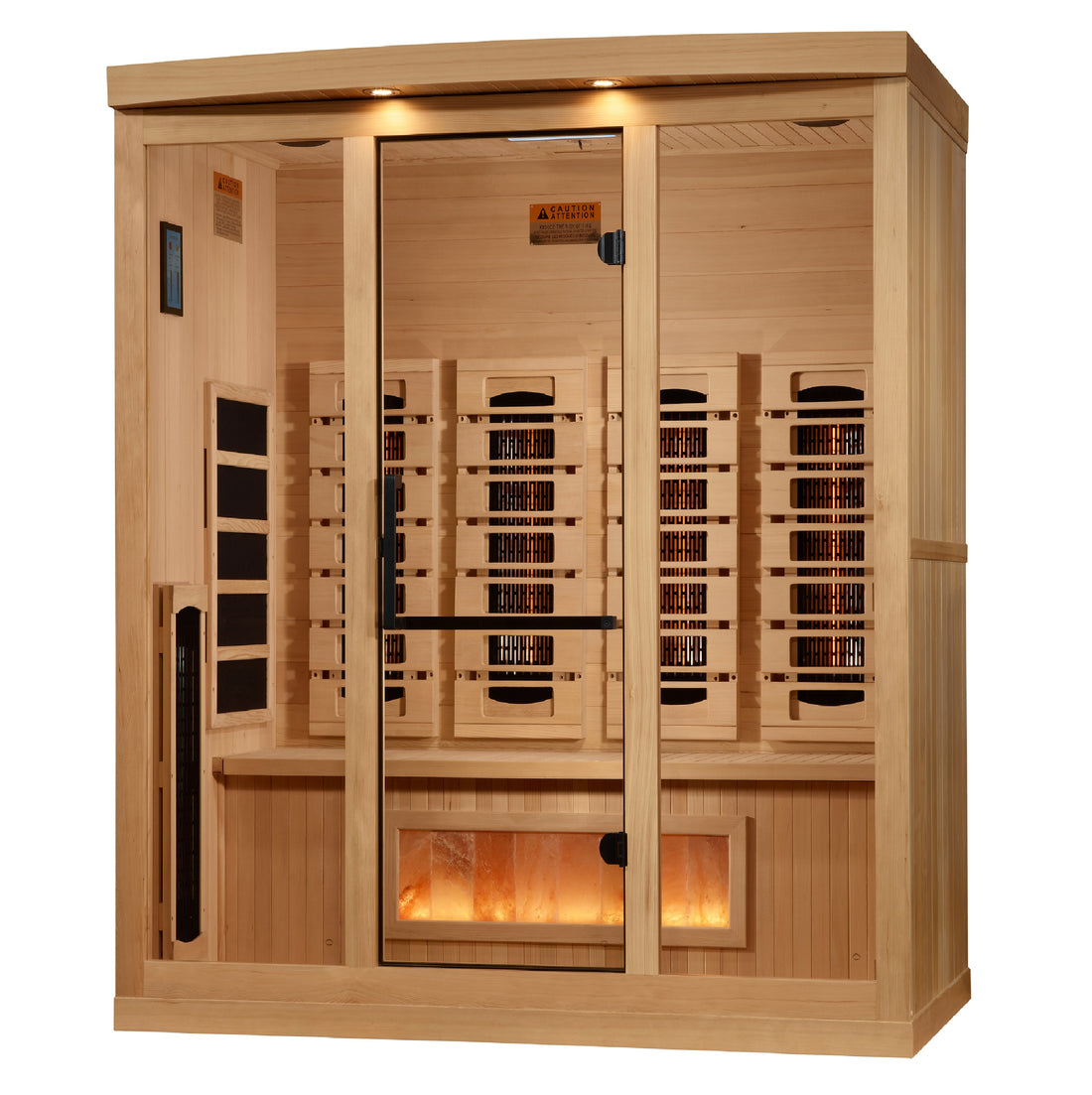 Golden Designs Reserve Edition 4-Person Full-Spectrum Infrared Sauna interior