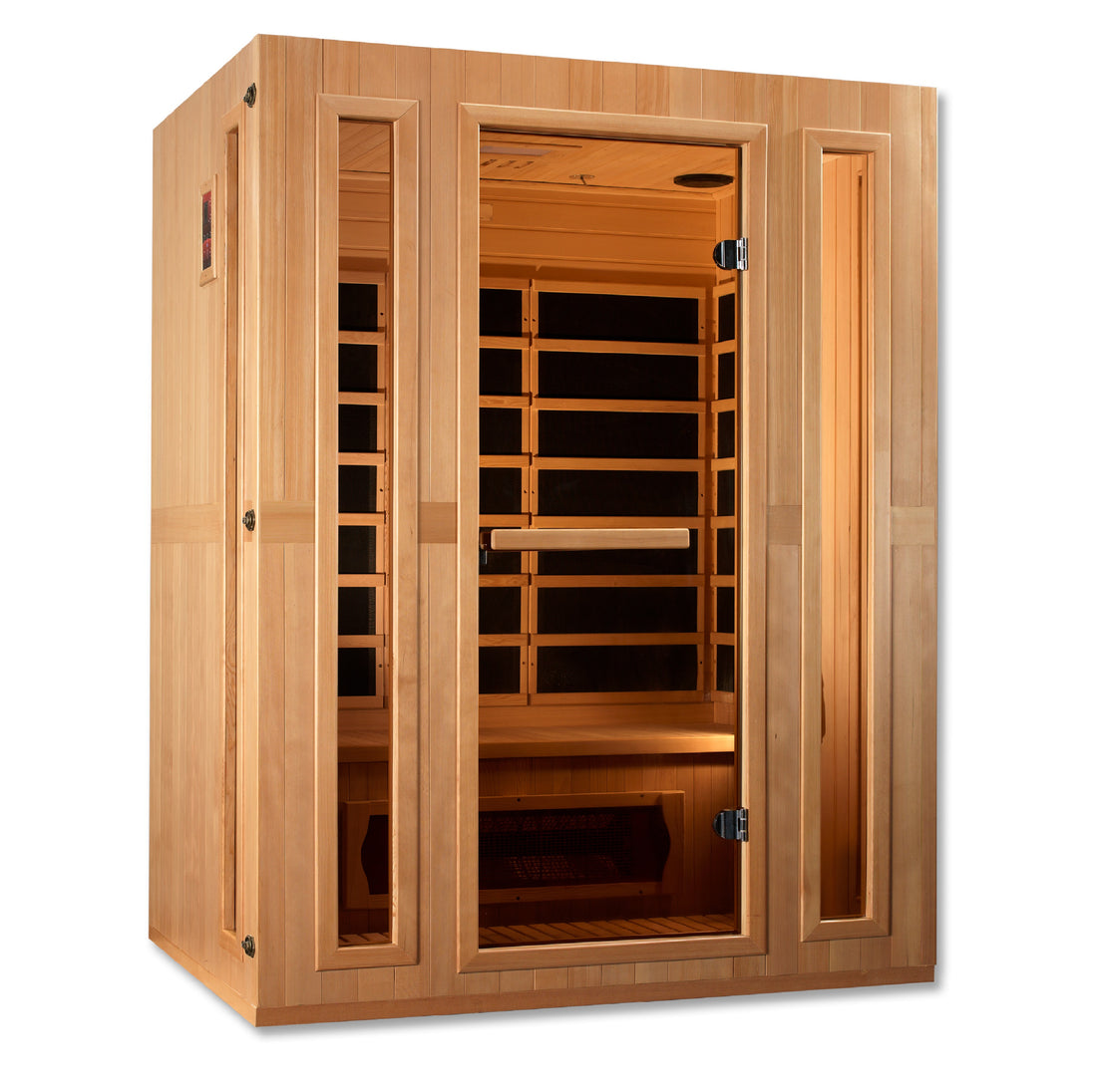 Maxxus Serenity 3-Person Dual Tech Low-EMF Far-Infrared Sauna, Canadian Hemlock