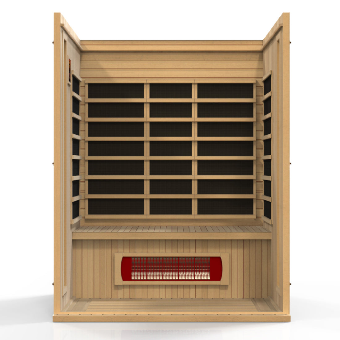 Maxxus Serenity 3-Person Dual Tech Low-EMF Far-Infrared Sauna, Canadian Hemlock